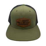 Fresh Camo Green Custom Leather Patch SnapBack