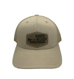 Fresh New Khaki Leather Patch Snapback